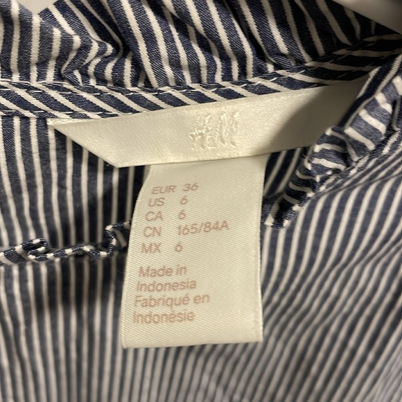 H&M Striped Navy and White Shirt - Picture 5 of 5